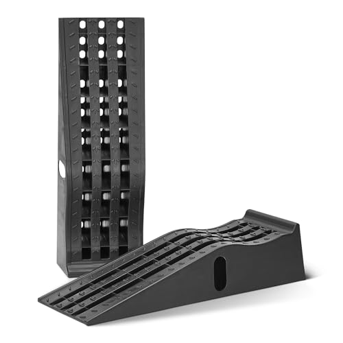 Amazon Basics Automotive Loading Ramp, Textured Traction Surface, Black, 2 Pack