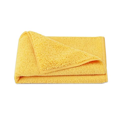 Amazon Basics Microfiber Car Drying Towels (12-Pack), Lint Free, Scratch Free, Highly Absorbent Drying Towel for Cars, 16" x 16", Yellow