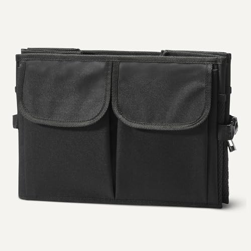 Amazon Basics Trunk Organizer for Car, Multi-Compartment Car Storage, Foldable, 13.5 Gallon, Black view 3