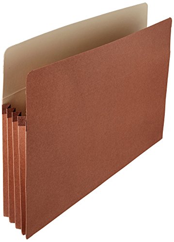 Amazon Basics Expanding File Folder Organizer with Pockets, Letter Size, 3.5-Inch Expansion, Accordion Style, Large Capacity Document Storage, Brown, 25-Pack