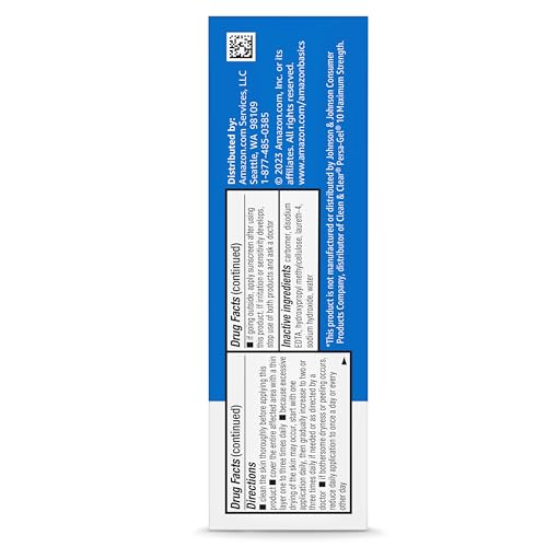 Amazon Basics 10% Benzoyl Peroxide Acne Treatment Gel, Maximum Strength, 1 Fluid Ounce view 2