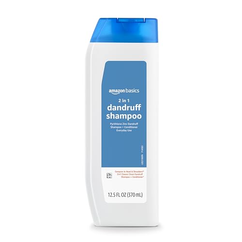 Amazon Basics 2-in-1 Dandruff Shampoo and Conditioner, Gentle, pH Balanced, 12.5 Fl Oz (Pack of 6) (Previously Solimo)