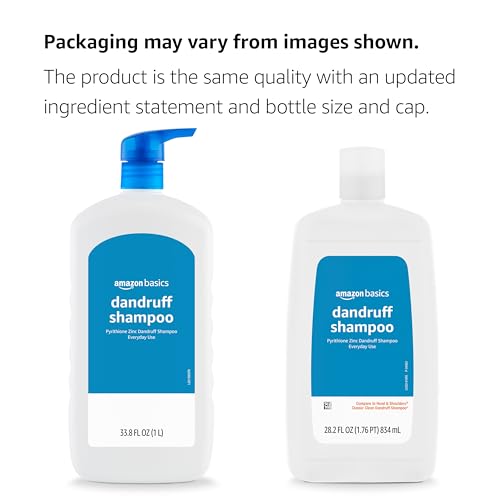 Amazon Basics Anti-Dandruff Shampoo for Itchy Scalp, Dry Scalp Relief, Flake Control, pH Balanced, Paraben-Free, Cruelty-Free, Clean Scent, Normal to Oily Hair, 28.2 fl oz, 1-Pack view 3