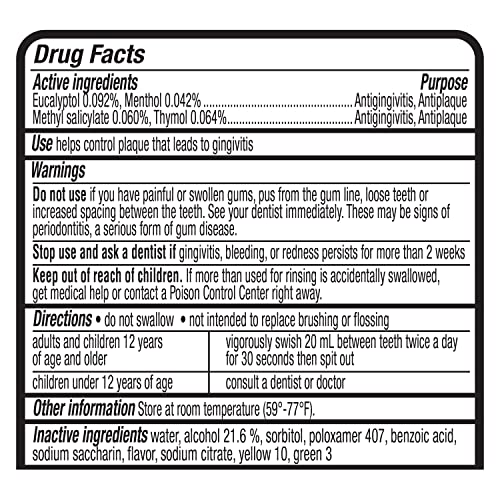 Amazon Basics Antiseptic Mouthwash, Mint, 8.5 Fl Oz, 1 Pack