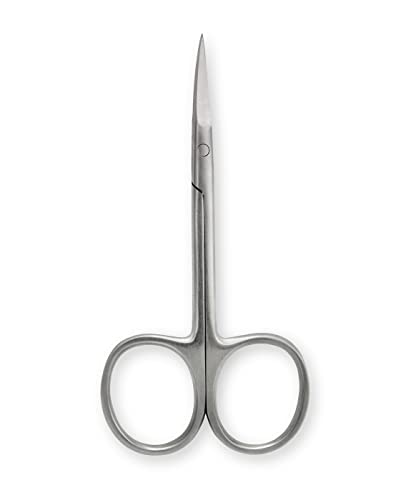 Amazon Basics Beauty Scissors, Stainless Steel, Curved Precision Cutting, Multipurpose Grooming Tool, Easy to Use, Silver view 3