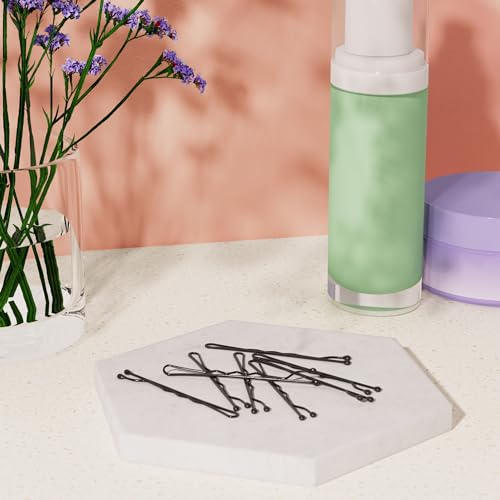 Amazon Basics Bobby Pins for All Hair Types, Black, Secure Hold for Updos and Hair Styling, 72 Count view 3