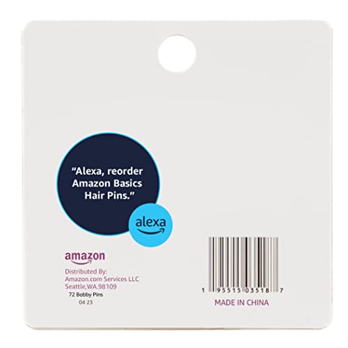 Amazon Basics Bobby Pins in Case Brown 72 Count (Pack of 4)
