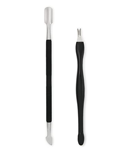 Amazon Basics Cuticle Trimmer and Pusher, Manicure Tools for Nail Care, Ergonomic Non-Slip Design, 2 Count view 3