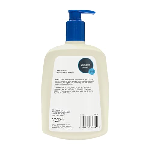 Amazon Basics Daily Facial Cleanser, Face Wash, Fragrance Free, For Gentle Skin, Unscented, 16 fl oz view 2