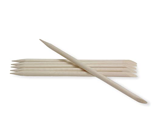 Amazon Basics Double Sided Manicure Sticks for Nail Care, Cuticle Pusher, Pedicure, Medium Length, Orange, 100 Count view 3