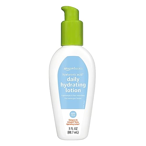 Amazon Basics Hyaluronic Acid Face Lotion, Hydrating, 3 Fluid Ounces (1-Pack), Perfect for Daily Use