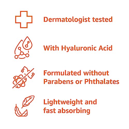 Amazon Basics Hyaluronic Acid Face Lotion, Hydrating, 3 Fluid Ounces (1-Pack), Perfect for Daily Use