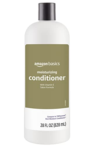 Amazon Basics Moisture Rich Conditioner for Dry and Damaged Hair, Nourishing, Softens, with Vitamin E, 28 Fl Oz (4-Pack) view 2