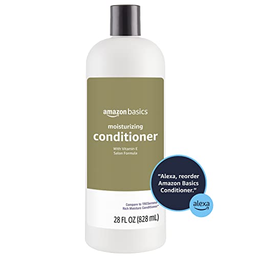 Amazon Basics Moisture Rich Conditioner for Dry and Damaged Hair, Nourishing, Softens, with Vitamin E, 28 Fluid Ounce view 3