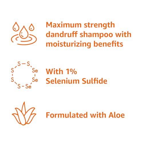 Amazon Basics Moisturizing Anti-Dandruff Shampoo, Maximum Strength with 1% Selenium Sulfide, 11 Fl Oz, Pack of 1 view 3
