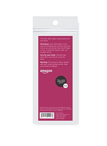 Amazon Basics Nail Scissors, Silver