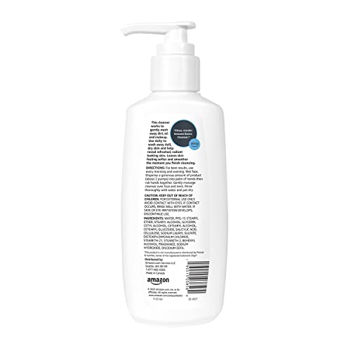 Amazon Basics Replenishing Cleanser Exfoliating Face Wash, Unscented, 6.78 fl oz (Pack of 3)