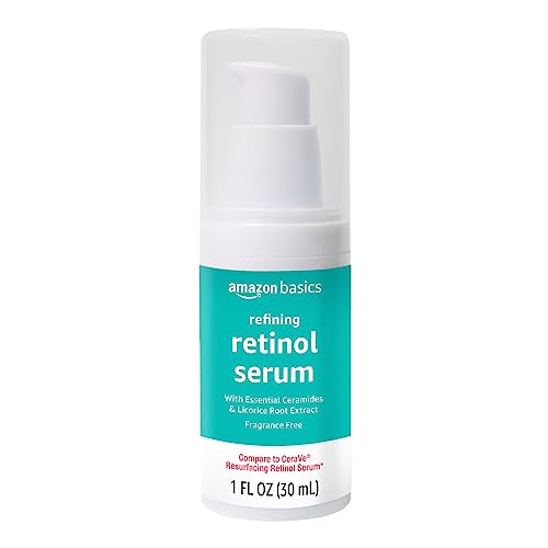 Amazon Basics Retinol Serum for Face, Pore Minimizer, Fast Absorbing Formula, 1 Fluid Ounce, 1-Pack view 2
