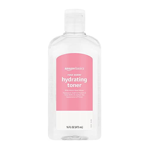 Amazon Basics Rose Water Hydrating Facial Toner, Alcohol Free, 16 fl oz