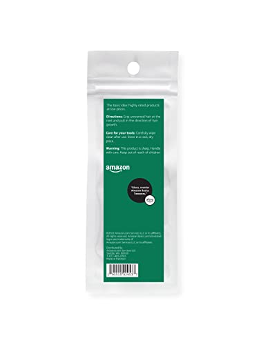 Amazon Basics Slant Tweezers, Deluxe Soft Cushion Touch, Black