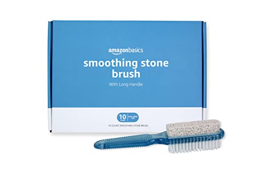 Amazon Basics Smoothing Stone with Handle, 10 Count, blue/white