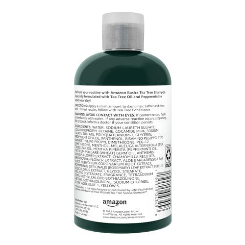 Amazon Basics Tea Tree Shampoo, 10.14 Fl Oz, Pack of 1