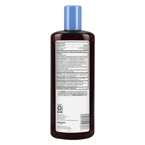 Amazon Basics Therapeutic Plus Coal Tar Anti-Dandruff Shampoo 0.5% Coal Tar, 16 Fl Oz, Pack of 1
