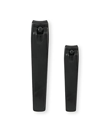 Amazon Basics Toenail Clipper and Fingernail Clipper Set, Black