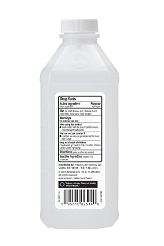 Amazon Basics Witch Hazel USP Astringent, Unscented, 16 Fluid Ounces (Previously Solimo)
