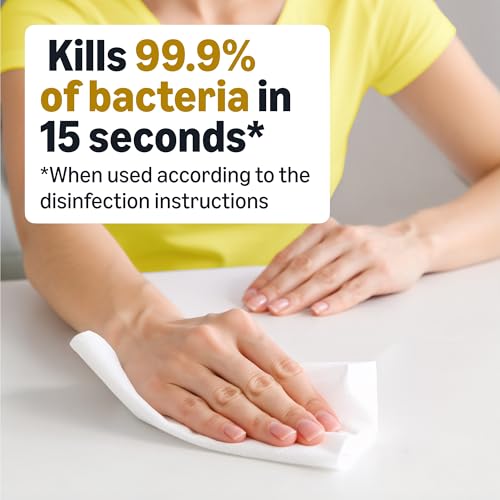Amazon Basics Disinfecting Wipes, Lemon Scent, for Sanitizing, Cleaning & Deodorizing, 255 Count (3 Packs of 85), Packaging May Vary view 3