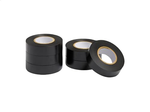 Amazon Basics Electrical Adhesive Tape, Insulating with Strong Adhesive, for Home DIY, Repairs, Electrical, Automotive and Equipment, 3/4" x 60', Black, 6-Pack view 2