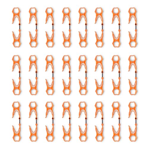 Amazon Basics Glove Clips for Work Safety, Glove Keepers for belt, Orange, 24-Pack