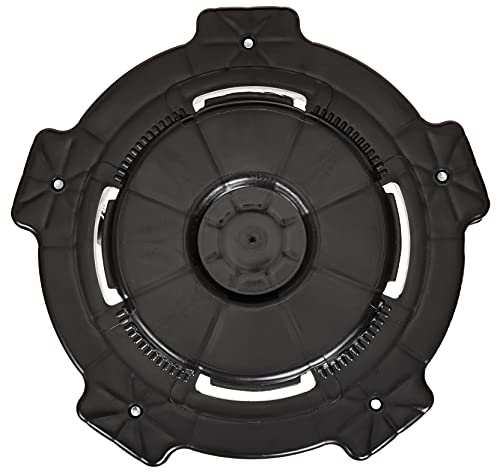 Amazon Basics Heavy-Duty Rolling Dolly to Fit 32, 44 & 55 Gallon Round Containers, for Offices, Restaurants, Commercial Environments, Twist On/Off, 18.25", Black, 2-Pack view 3
