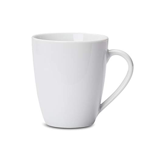 Amazon Basics Porcelain Heat Resistant Coffee Mugs, Microwave and Oven Safe, 12 oz, White, 12 Count view 2