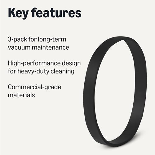 Amazon Basics Replacement Belts for Heavy Duty Upright Bagged Vacuum (3 Pack),Compatible exclusively with Vacuum Cleaner (Model: B0DNS99B26) view 2