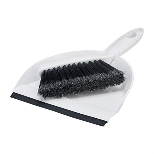 Amazon Basics Small Portable Mini Dustpan and Brush Set for Indoor Outdoor Floor Cleaning, Gray, Pack of 2 view 2