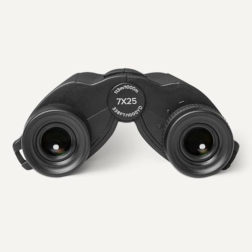 Amazon Basics 7x25 Compact Binoculars, FMC Optics, BAK-4 Prism, Lightweight Portable Design for Travel and Outdoor Use, Black view 3