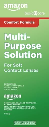Amazon Basic Care Multi-Purpose Contacts Solution - Comfort Formula, 12 fl oz (Pack of 2)