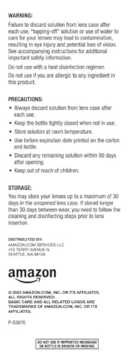 Amazon Basic Care Multi-Purpose Contacts Solution - Premium Formula, 12 fl oz (Pack of 1)