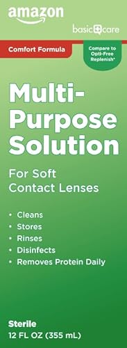 Amazon Basic Care Multi-Purpose Contacts Solution - Comfort Formula, 12 fl oz (Pack of 1)