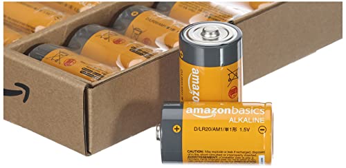 Amazon Basics 12 Pack D Cell All-Purpose Alkaline Batteries, 5-Year Shelf Life, 96 Count (8 Packs of 12) view 3