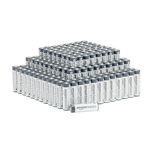 Amazon Basics 150-Pack AA Industrial Alkaline Batteries, 1.5 Volt, 5-10 Year Shelf Life, Long-lasting Power