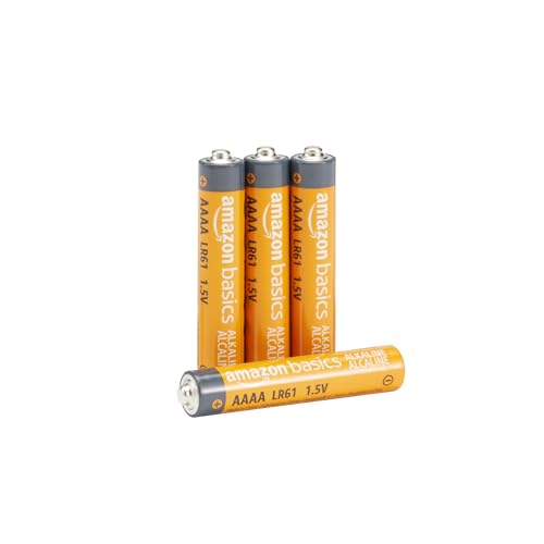 Amazon Basics 4-Pack AAAA Alkaline Batteries, 1.5 Volt, 3-Year Shelf Life