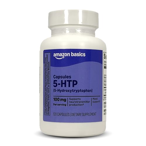 Amazon Basics 5-HTP with B6 Capsules, 100 mg, 120 Count