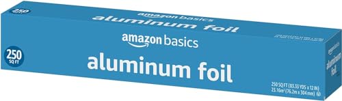 Amazon Basics Aluminum Foil for Everyday Use, Cooking and Wrapping, 250 Sq Ft, Pack of 1 (Previously Solimo) view 2