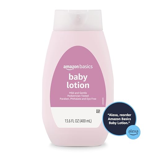 Amazon Basics Baby Lotion, Mild & Gentle, Hypoallergenic, Paraben Free, Phthalate Free, Dye Free, Lightly Scented, 13.6 Fl Oz (Pack of 1) (Previously Solimo) view 3