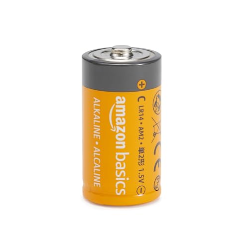 Amazon Basics C Cell Alkaline All-Purpose Batteries, 1.5 Volt, Long-Lasting Reliable Power, 5-Year Shelf Life, 12-Pack view 2
