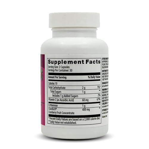 Amazon Basics Cranberry Extract Vegetarian Capsules, 400 mg, 60 Count view 2