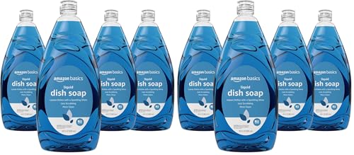 Amazon Basics Dish Soap, Fresh Scent, 30 fl oz, Pack of 8