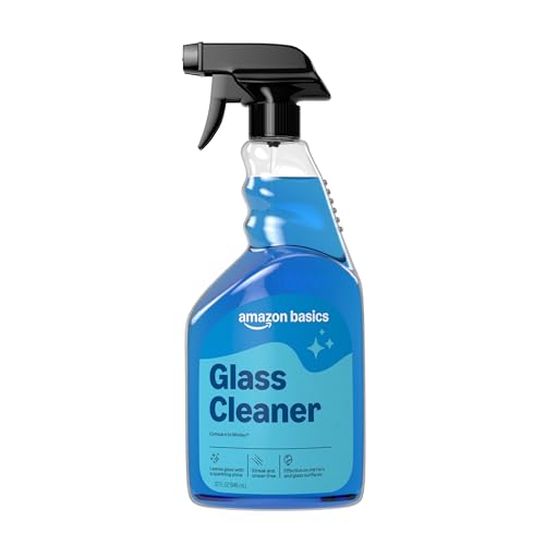 Amazon Basics Glass Cleaner, Streak-Free Shine, 32 Fl Oz, Pack of 2 with 1 Sprayer view 2